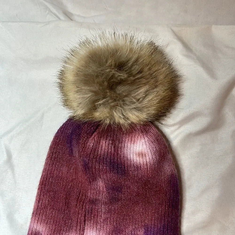 C.C Exclusive Women Tie Dye Pom Pom Beanie Hat.